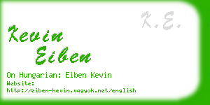 kevin eiben business card